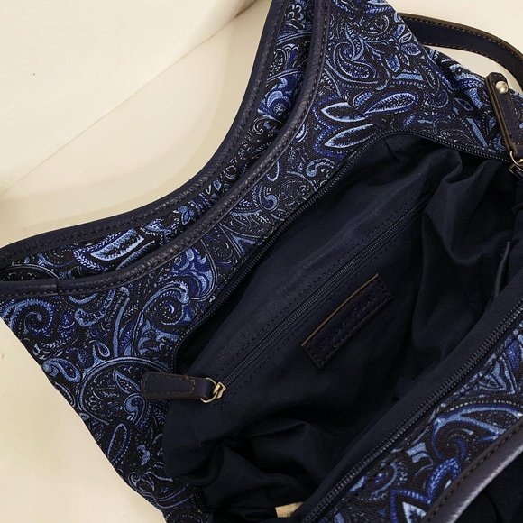 St. John's bay purse blue paisley - Picture 10 of 16